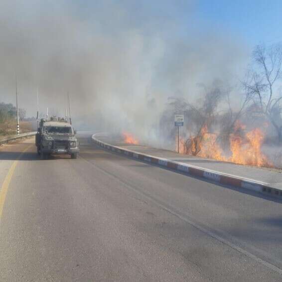 שריפה במועצה האזורית אשכול // צילום: דוברות אשכול